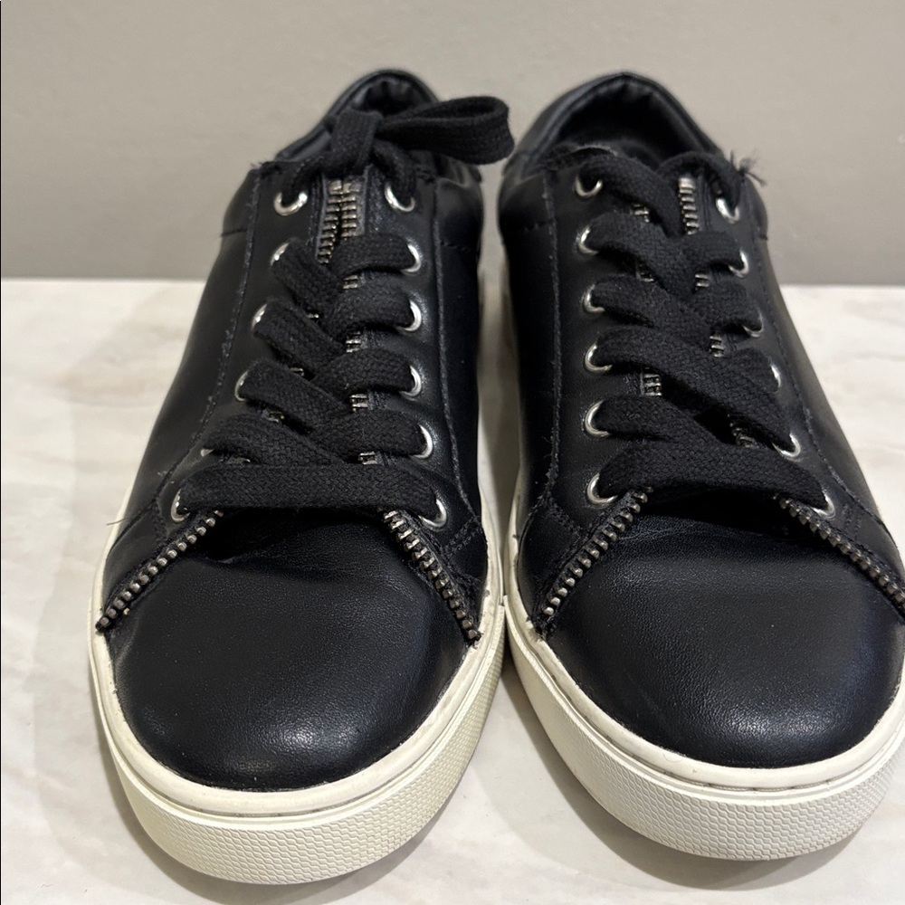 Frye Black Leather Sneakers Size 6 - Picture 5 of 11